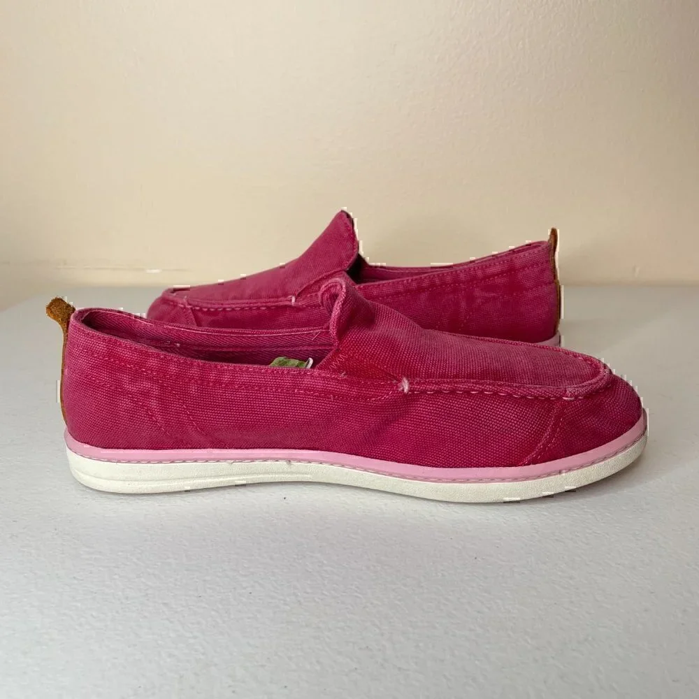 Timberland Earthkeepers Pink Canvas Slip-On Shoes 6